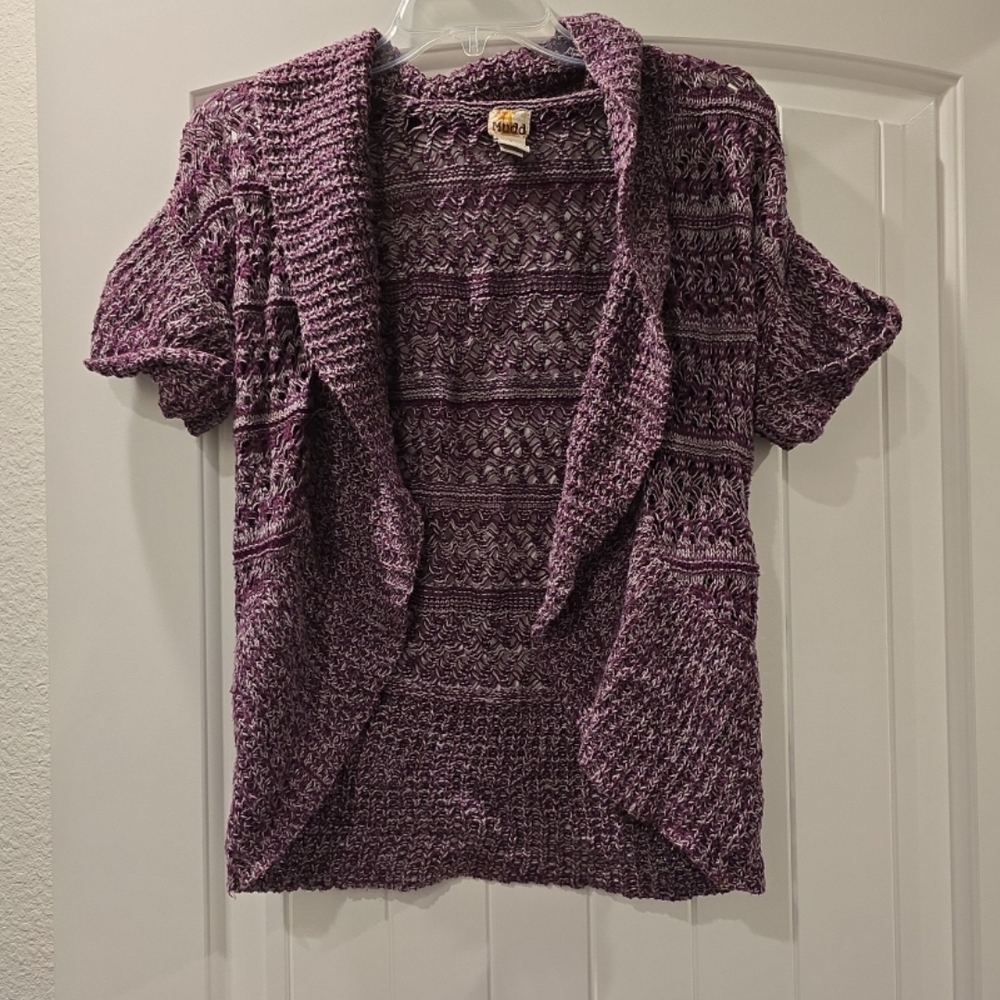 Mudd Women's Purple Knit Cardigan